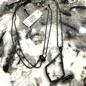 NWT ✨ Colorbar Exclusive Alex Necklace in Gunmetal with Adjustable Slide